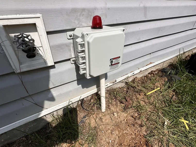 Weather-tight septic alarm panel install by SepticRooter™ in Talking Rock, GA