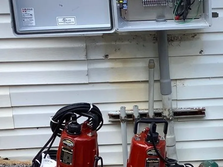 Septic effluent pumps and control panel serviced in Talking Rock, Pickens County