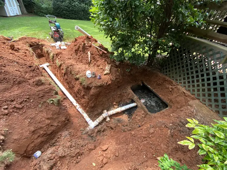 Finished septic line repair by SepticRooter™ in Grayson, Gwinnett County