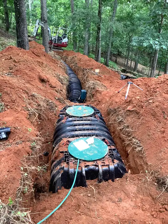 New septic tank installed by SepticRooter™ in Banks County, Georgia